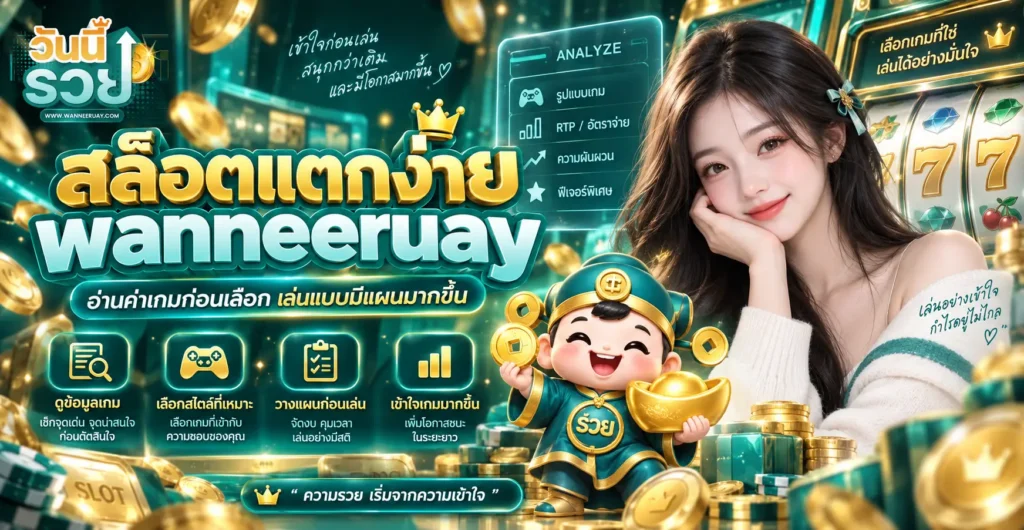 สล็อตแตกง่าย wanneeruay อ่านค่าเกมก่อนเลือก เล่นแบบมีแผนมากขึ้น